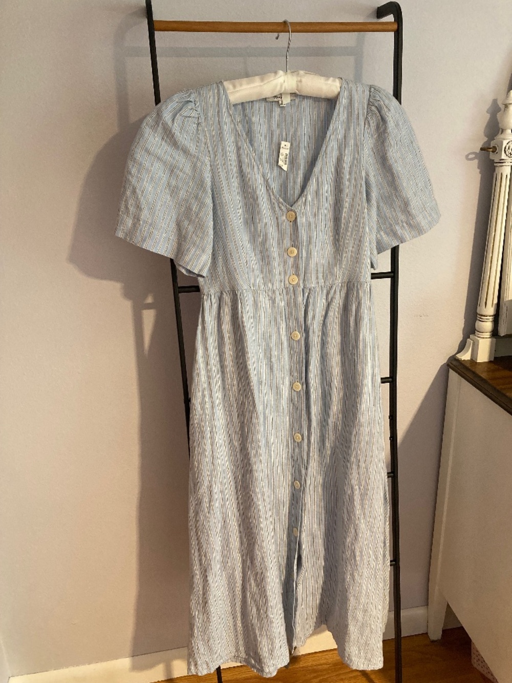 NWT Madewell Cassie linen midi dress xs